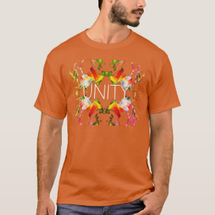 "Unity" Mandala Red Gult White Grönt Design T Shirt