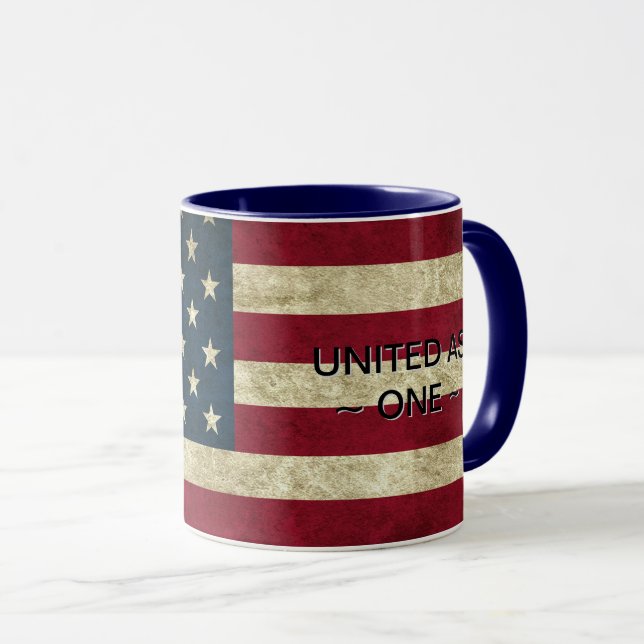 Unity Message Patriotic Coffee Mugg (Framsida höger)