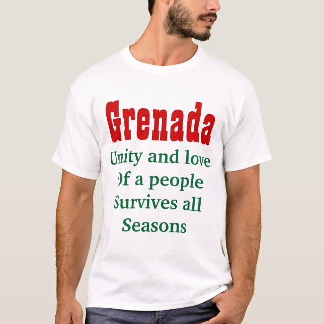 Unity och kärlek Grenada t-shirts (Framsida)