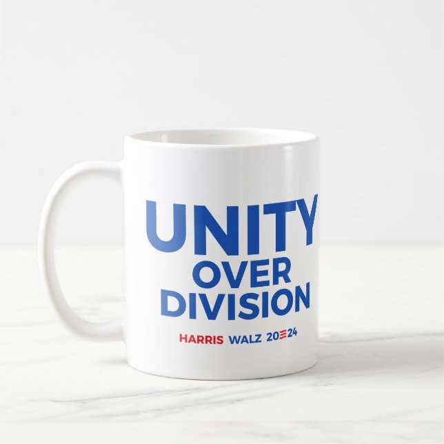 Unity over Division - Harris Walz 2024 Kaffemugg (Vänster)