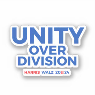 Unity over Division - Harris Walz 2024 Klistermärken