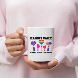 Unity over Division Kamala Harris Tim Walz Kaffemugg