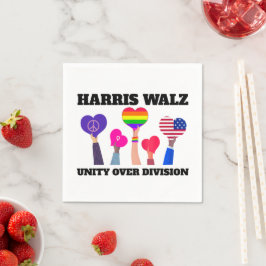 Unity over Division Kamala Harris Tim Walz Pappersservett