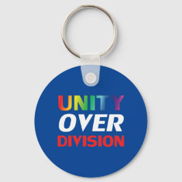 "Unity over Division" pride, lgbtq, lgbt blue Nyckelring