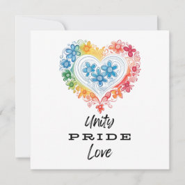 Unity Pride Kärlek Spara datuminbjudan Datumet