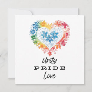 Unity Pride Kärlek Tack Kort