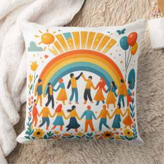 Unity Rainbow Community Decorative Pillow Kudde