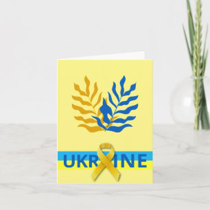 Unity Ribbon för Ukrainas fredskort Kort