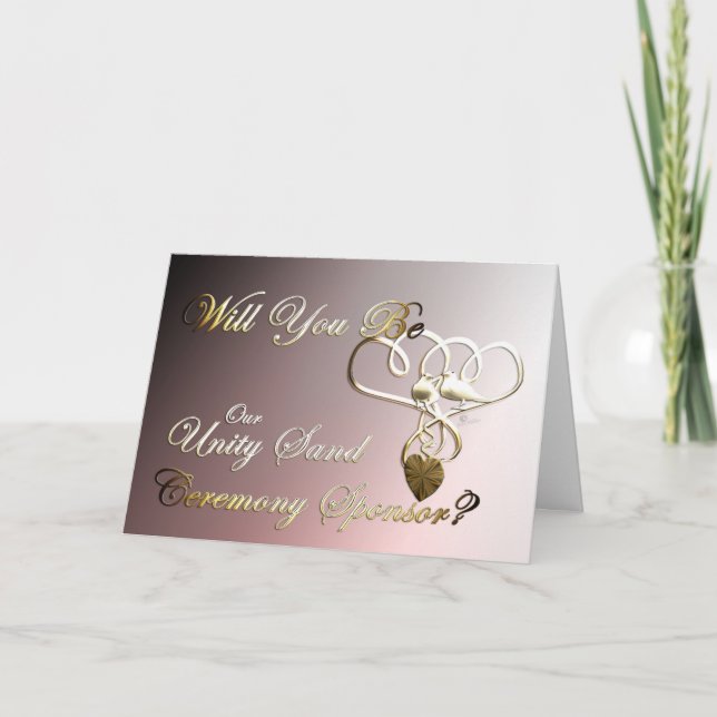 Unity san-sponsor frieri bröllopsinbjudan tack kort (Framsida)