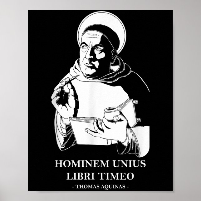Unius Libri Philosopher Thomas Aquinas Quote Poster (Framsidan)