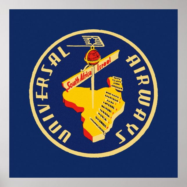 Universal Airways ~ South Afrika till Israel Poster (Framsidan)