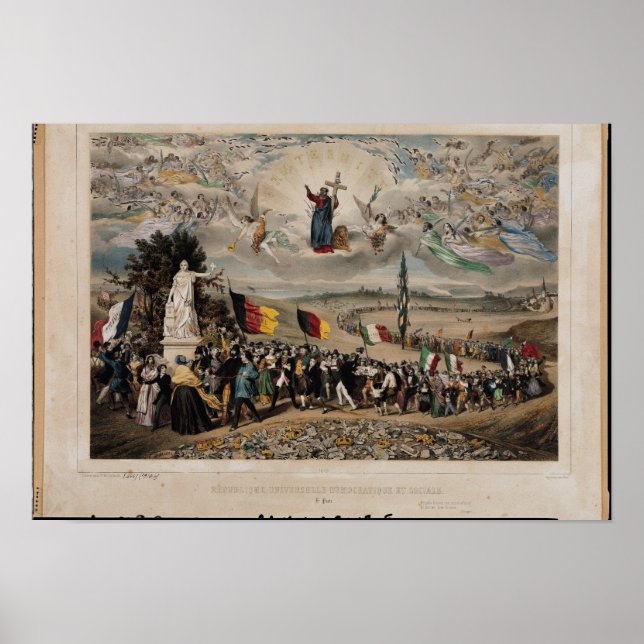 Universal Democratic and Social, 1848 Poster (Framsidan)