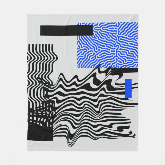 Universal Modern Geometric Shapes Set. Chaotic Gli Fleecefilt (Framsidan)