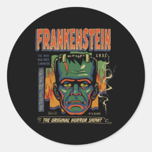 Universal Monsters Frankenstein Vintage Halloween Runt Klistermärke