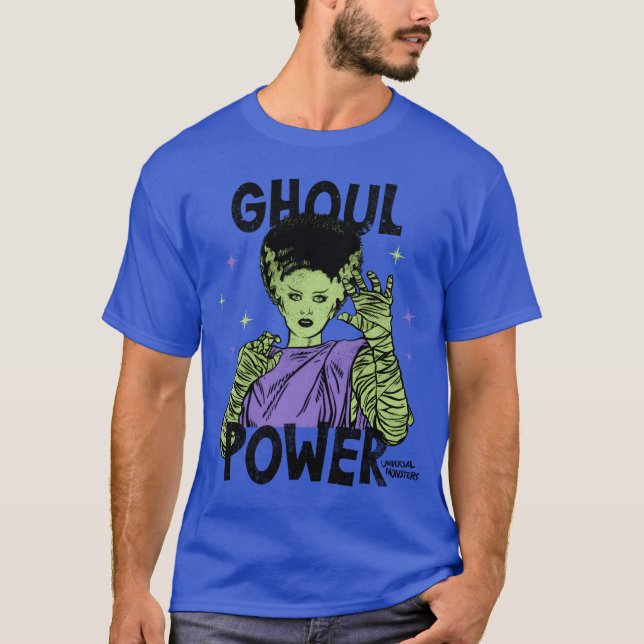 Universal Monsters Ghoul Power Frankensteins Bride T Shirt (Framsida)