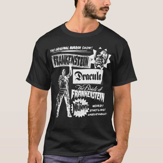 Universal Monstershe Original Horror Show familj T Shirt (Framsida)