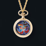 Universal OM Asana Necklace Watch Armbandsur<br><div class="desc">OM. Ljud, symbolen, själen. Ett tidlöst tema för en uppskattad tid biet. Universum inom dig förblir synkront med den eviga sanningen om fred, kärlek och harmoni allteftersom din kronologi av händelser utvecklas med tiden. Se det här användbara och vackra tillbehöret, eftersom du vet att du kommer att vara i tid,...</div>