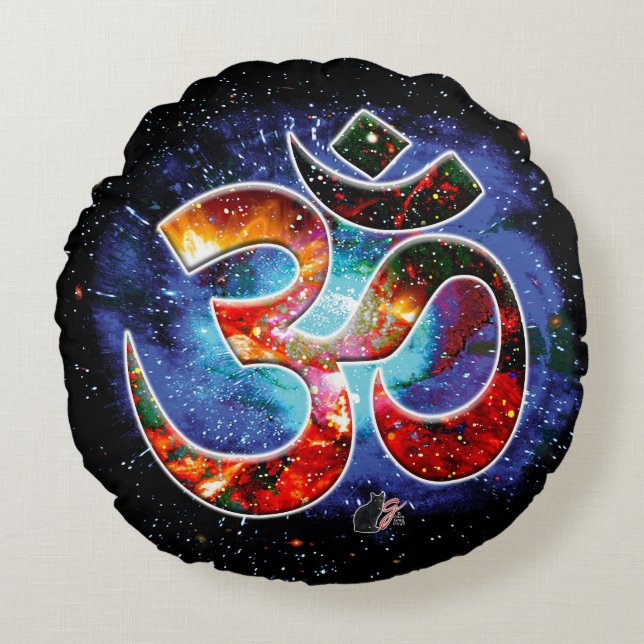 Universal OM Asana Rund Kudde (Framsidan)