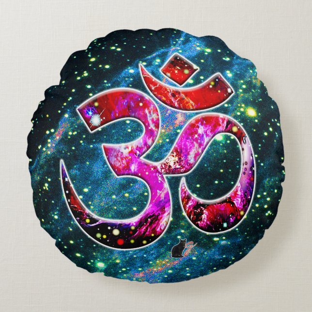 Universal OM Bodhi Rund Kudde (Framsidan)