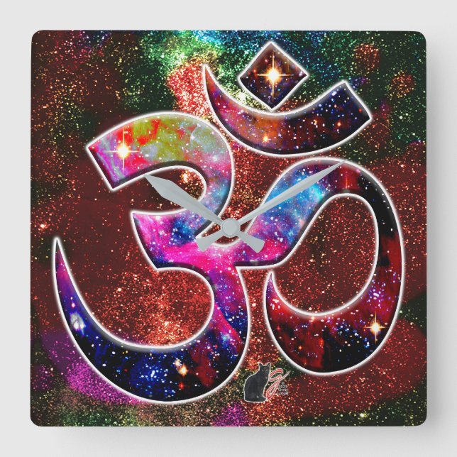 Universal OM Chi Fyrkantig Klocka (Framsida)