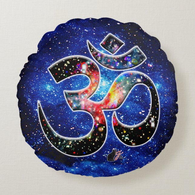 Universal OM Dhyana Rund Kudde (Framsidan)