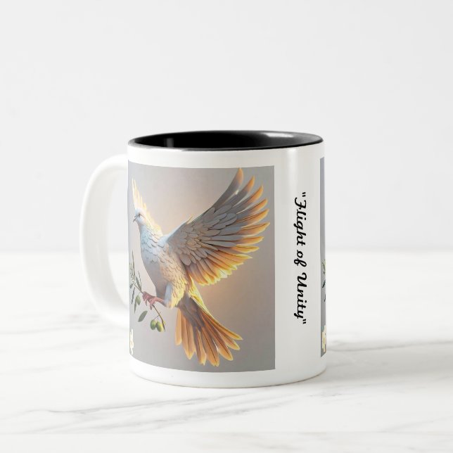 "Universal Peace Desire" Två-Tonad Mugg (Framsida vänster)