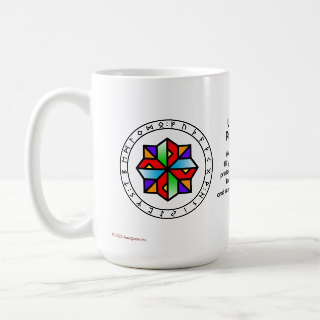 Universal Protection Bind Rune 15 oz. Mug Kaffemugg (Vänster)