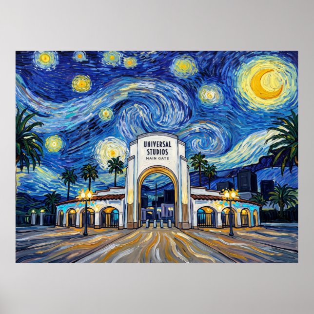 Universal Studios Port Stjärnkväll Historisk Lan Poster (Framsidan)