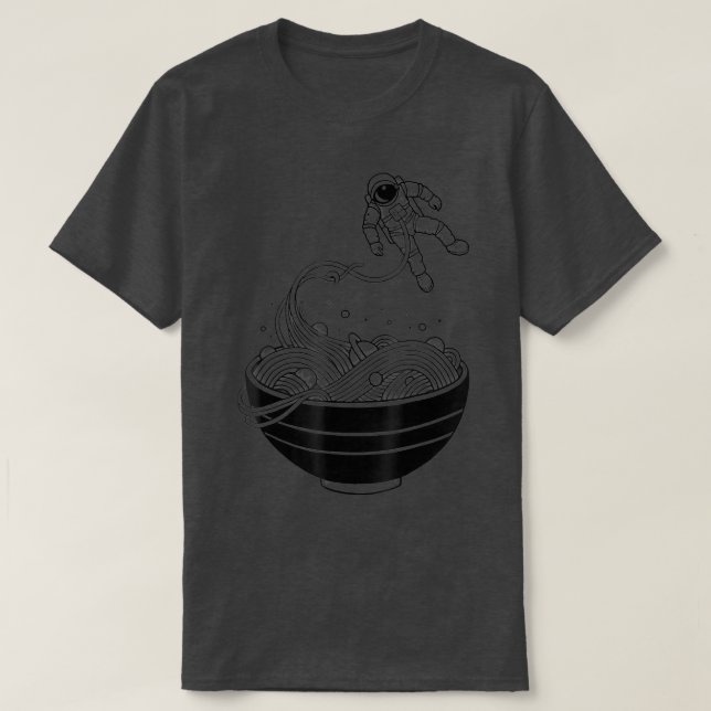 Universalbehov Astronaut Noodle Ramen Food Outer T Shirt (Design framsida)
