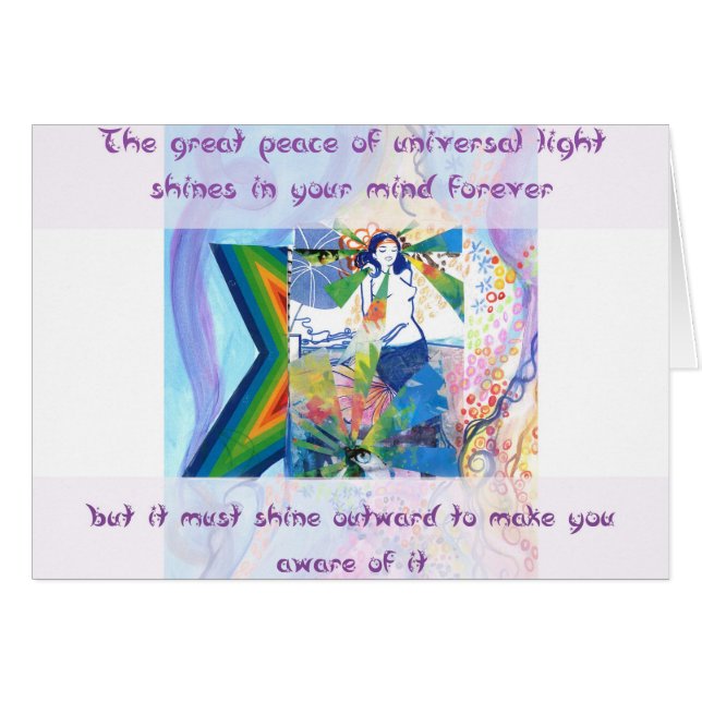 Universalen tänder hälsningskort (Framsidan Horizontal)