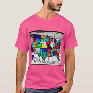 Universalfärgat Stater Karta som representerar etn T Shirt