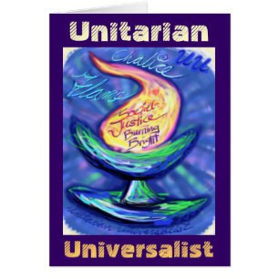 Universalist bägare för Unitarian Hälsningskort