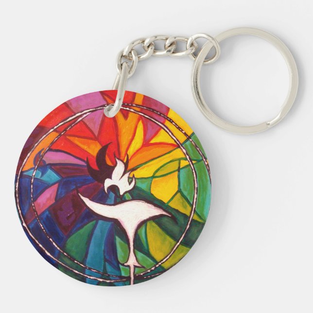 Universalist KeyChain för UU-bägarerunda Unitarian (Baksidan)