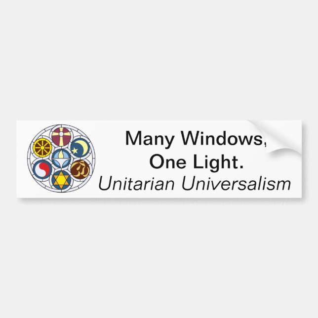 Universalist Merchandise för Unitarian Bildekal (Framsidan)