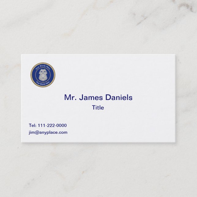 Universalsköld för polisens identitet visitkort (Framsida)