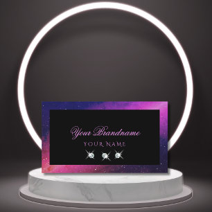 Universe Black Blue Rosa Gnistra Stars Diamanter Visitkort