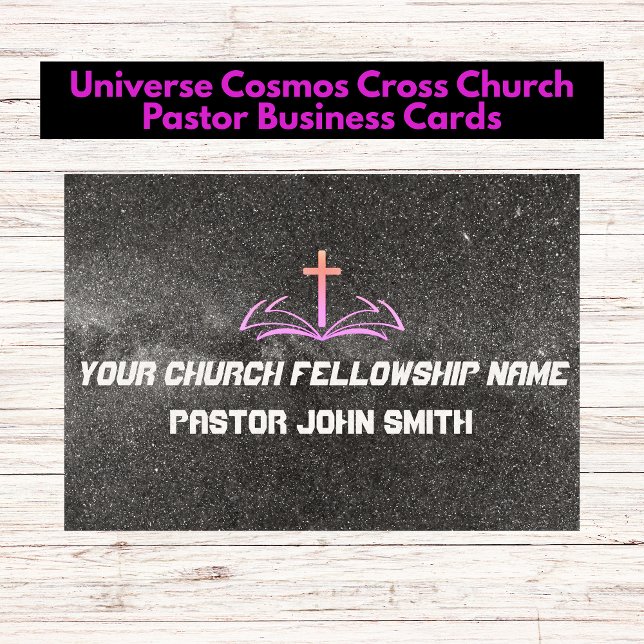 Universe Cosmos Din kristna kyrka Visitkort (Universe Cosmos Your Christian Church Business Cards)