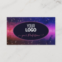 Universe färgstarka Galaxy Glitter Stars med Logot Visitkort
