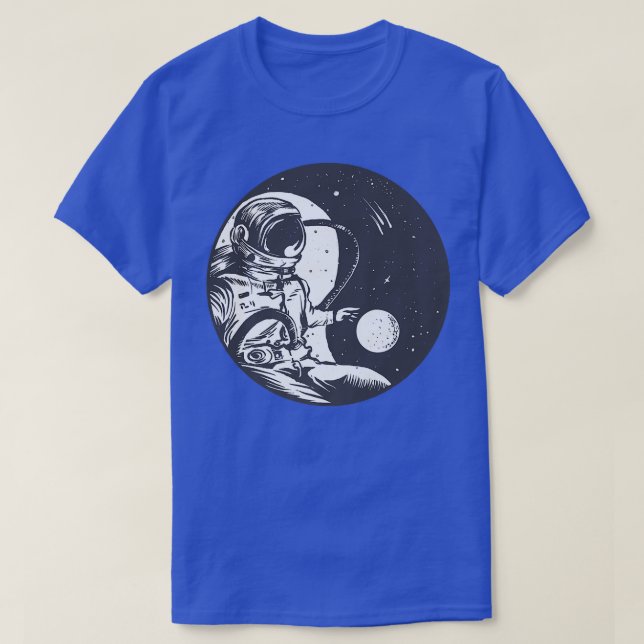Universe Galay Astronaut Ying Yang T Shirt (Design framsida)