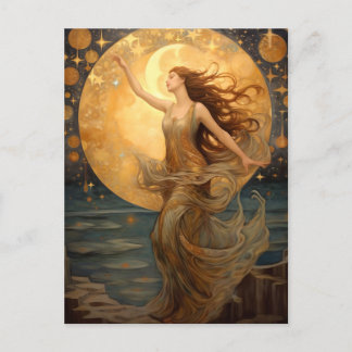 Universe Girl Fantasy Art-vykort Vykort