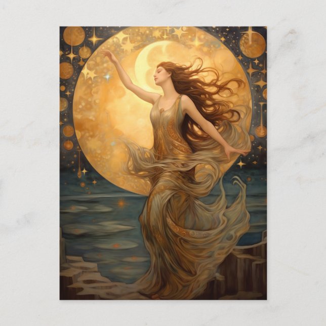 Universe Girl Fantasy Art-vykort Vykort (Framsida)