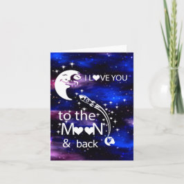 Universe - jag kärlek dig till måne & backkort helgkort