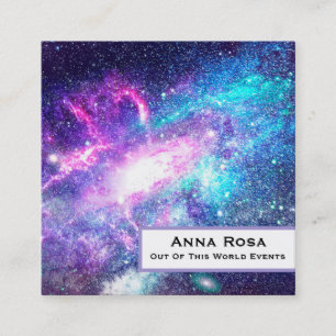 *~* Universe Nebula Stars. Galaxy Cosmos Fyrkantigt Visitkort