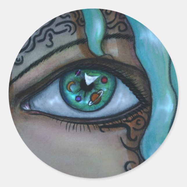Universe Öga Runt Klistermärke (Framsida)