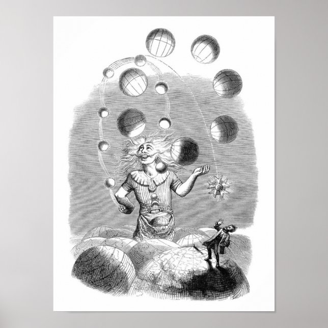Universe/planetära juggler poster (Framsidan)