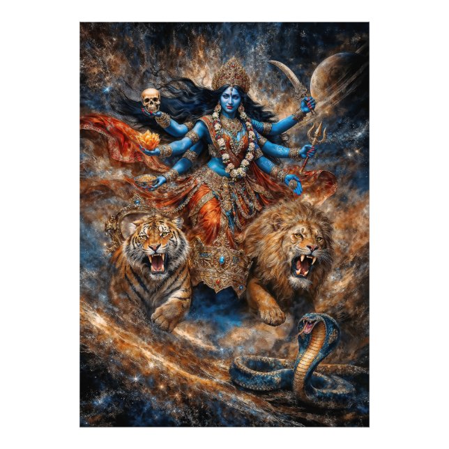 Universe Powers of Kali Goddess Fototryck (Framsidan)