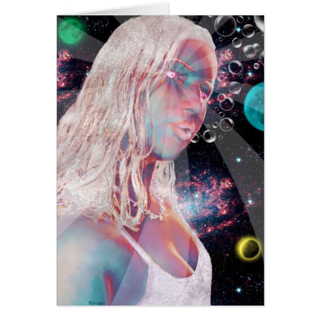 Universe skapskort hälsningskort (Framsidan)