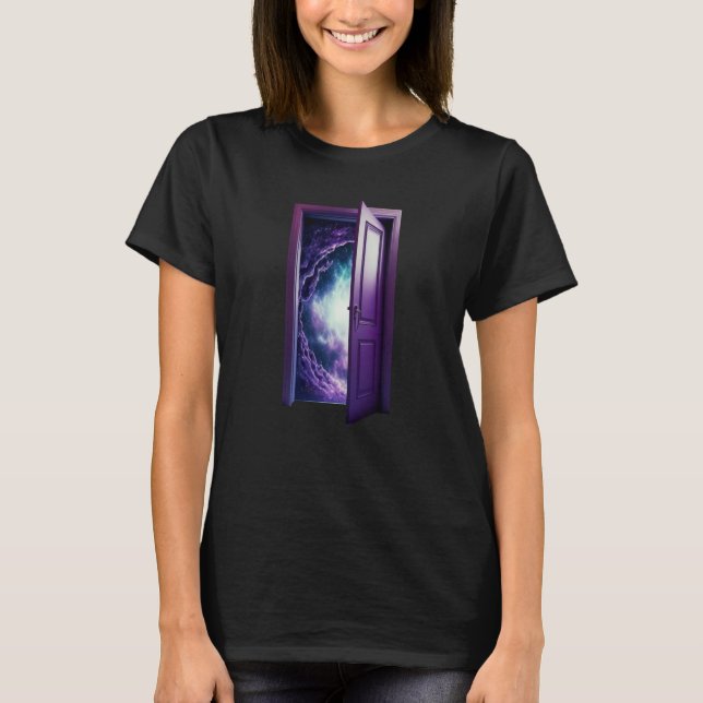 Universe Space Door T Shirt (Framsida)
