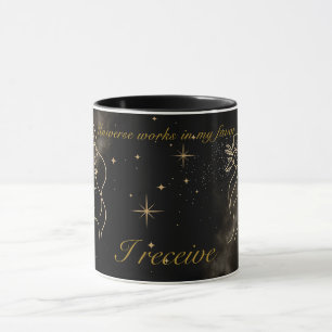 "Universe Works in My Favor"-bekräftelse Mugg