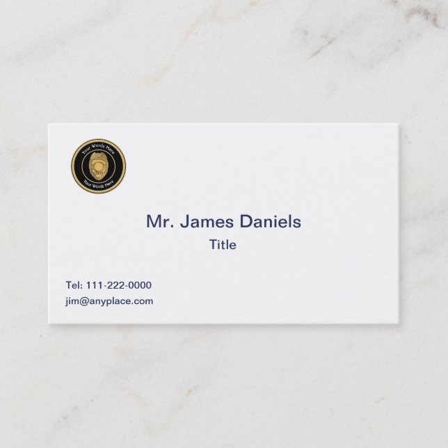 Universell Anpassningsbar för polisinspektör Visitkort (Framsida)